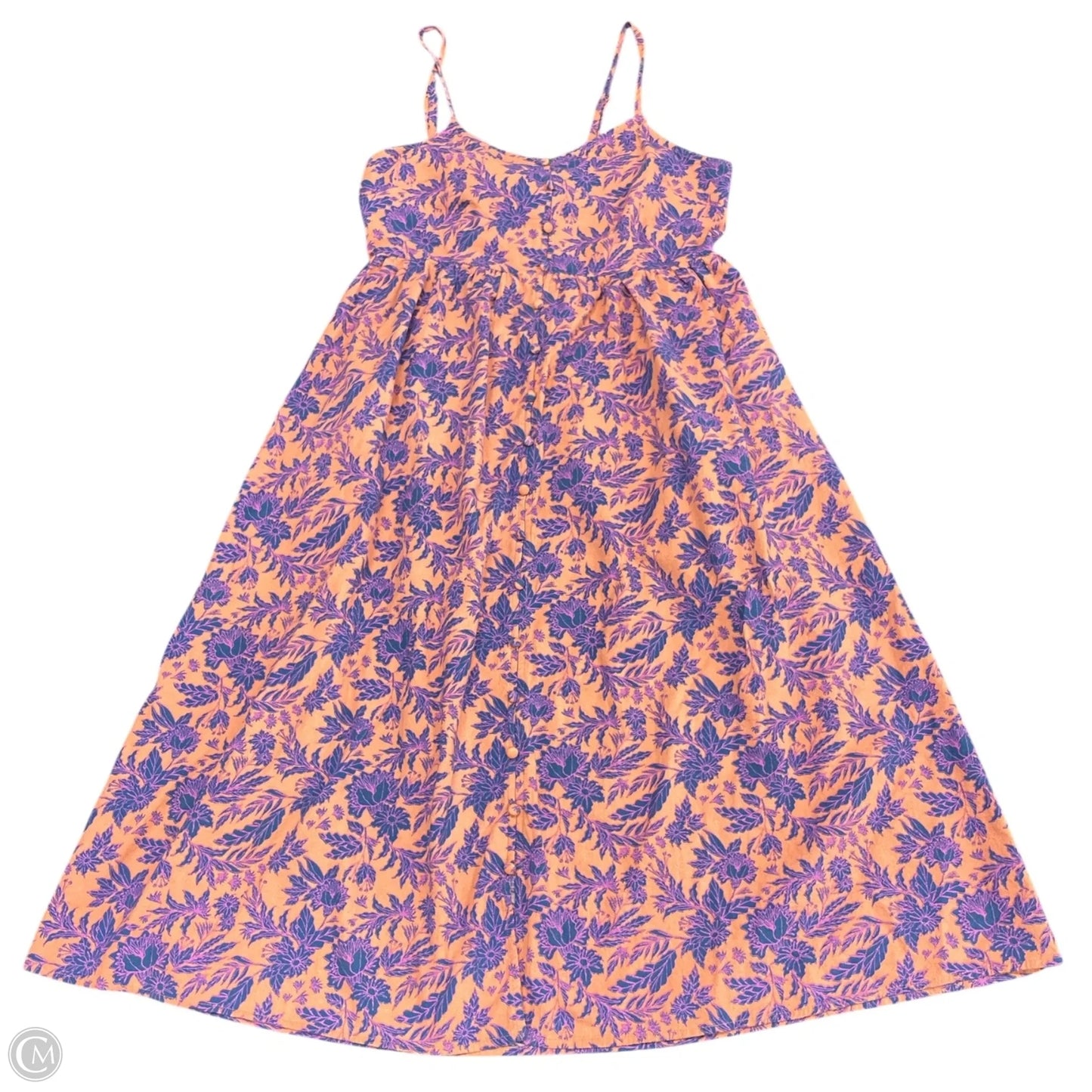Dress Casual Midi By Universal Thread In Blue & Orange, Size: L