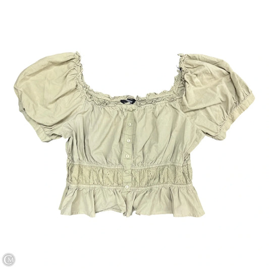Blouse Short Sleeve By Forever 21 In Green, Size: 2x