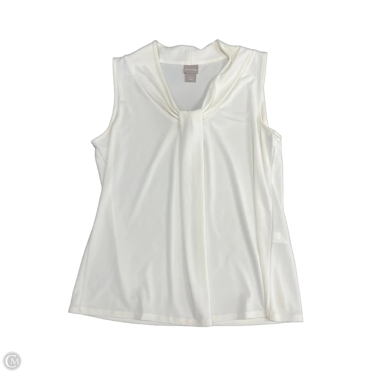 Top Sleeveless By Chicos In Cream, Size: M