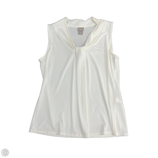 Top Sleeveless By Chicos In Cream, Size: M