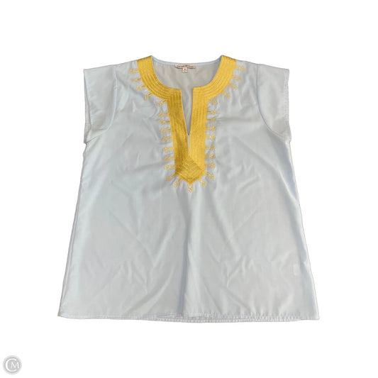 Top Short Sleeve By See And Be Seen In Blue & Yellow, Size: M