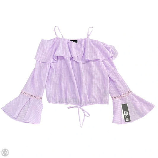 Blouse Long Sleeve By Bcx In Purple, Size: M