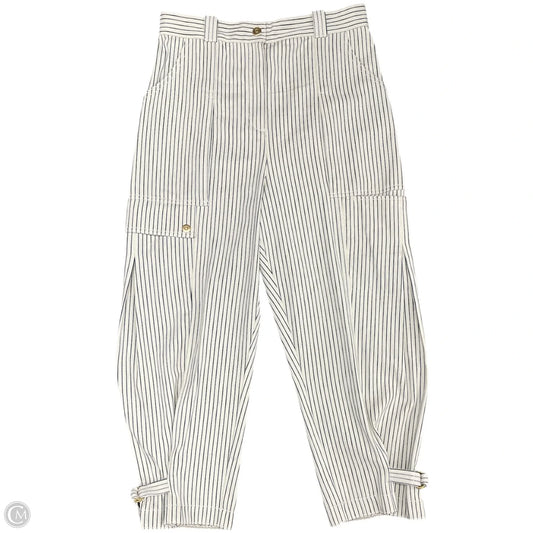 Pants Designer By Tory Burch In Blue & Cream, Size: 12