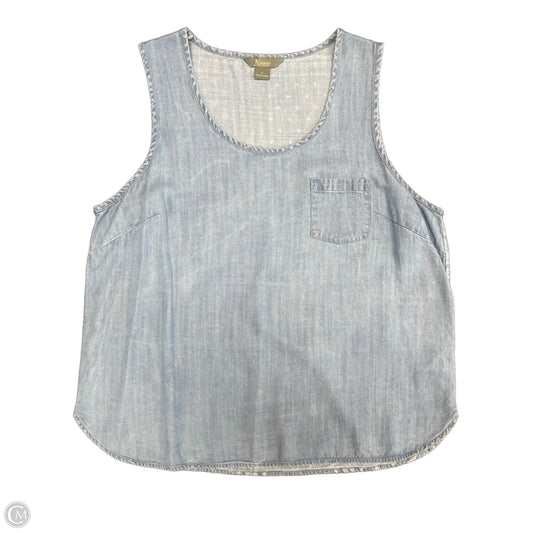 Top Sleeveless By Natural Reflections In Blue & White, Size: Xl