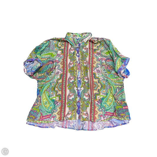 Top Short Sleeve By John Mark In Multi-colored, Size: Xl