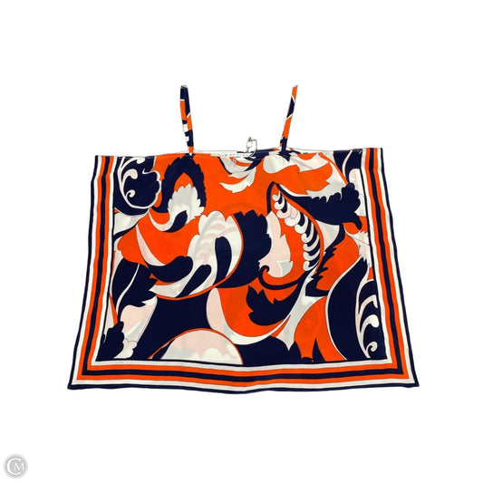 Blouse Sleeveless By Trina Turk In Blue & Orange, Size: Xs