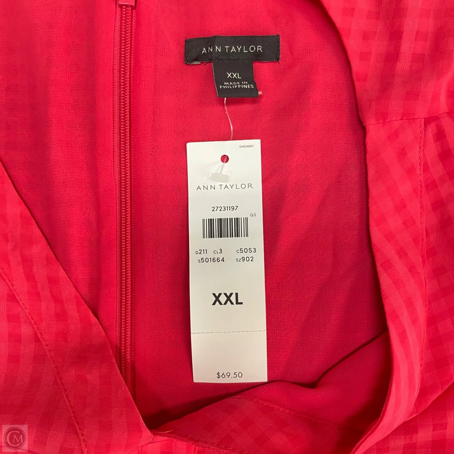 Blouse Short Sleeve By Ann Taylor In Red, Size: Xxl