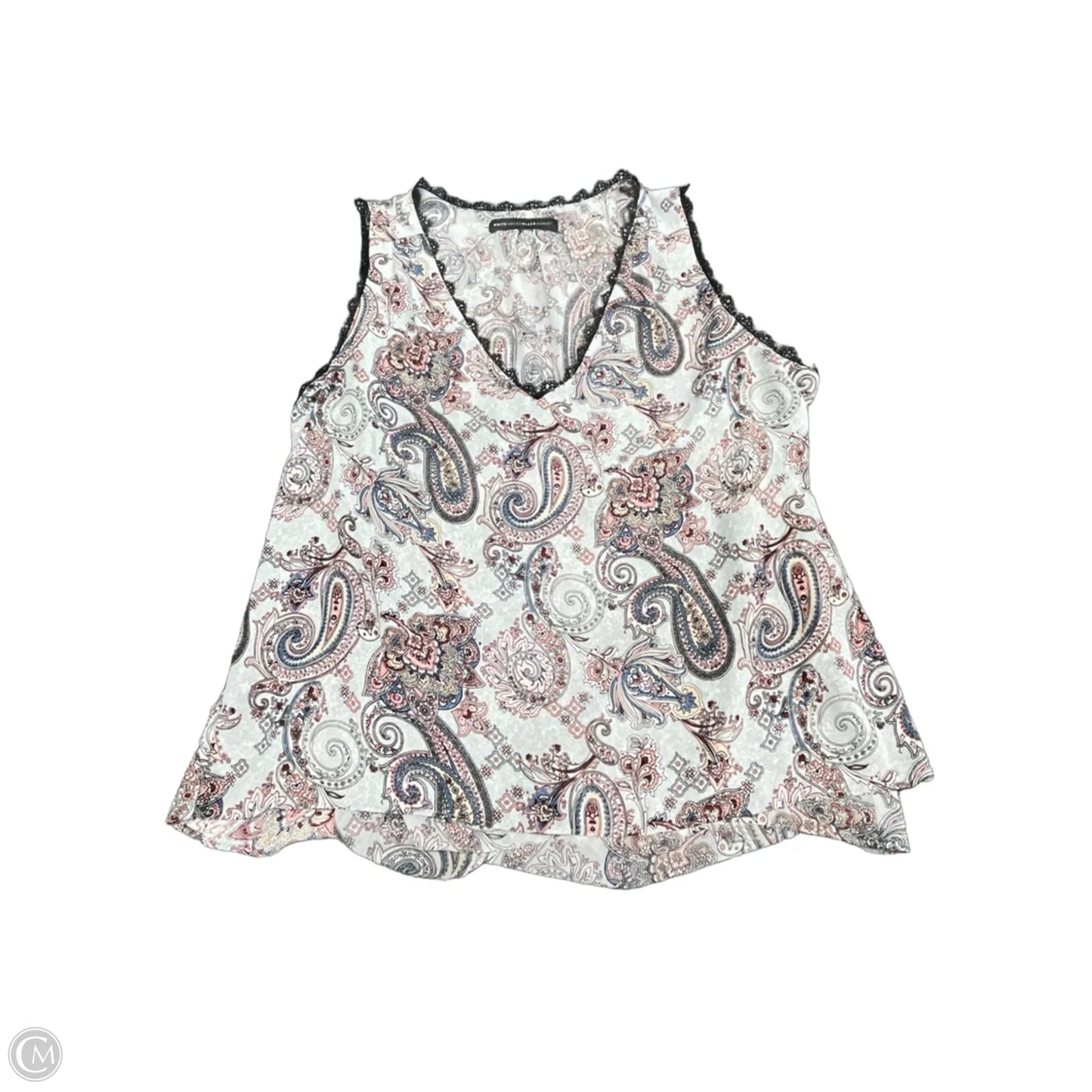 Blouse Sleeveless By White House Black Market In Grey, Size: L