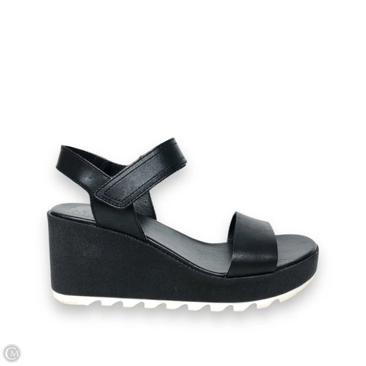 Sandals Heels Wedge By Sorel In Black, Size: 8