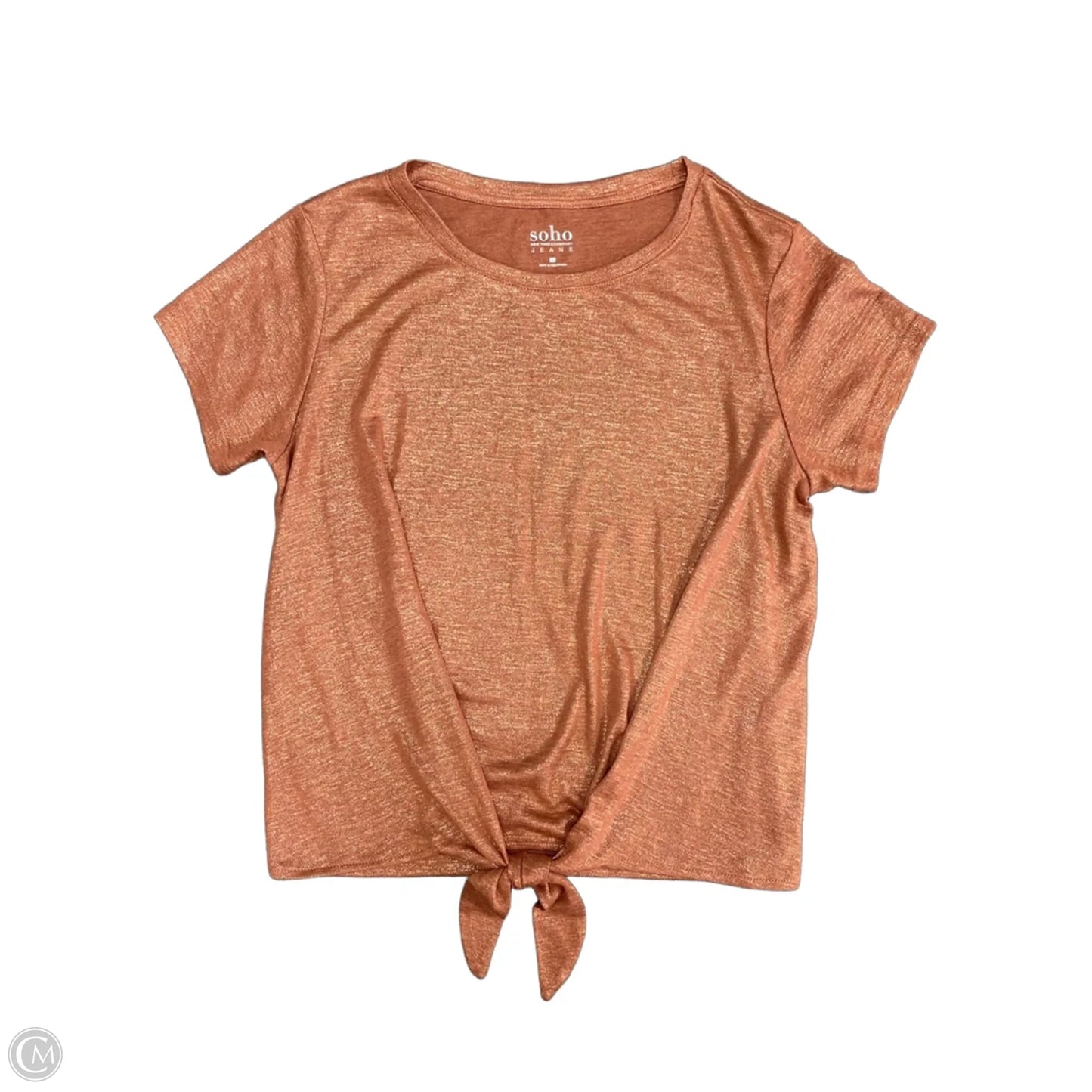 Top Short Sleeve By New York And Co In Gold, Size: Xs