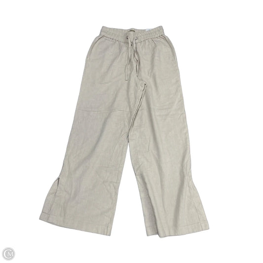 Pants Linen By Denim And Company In Beige, Size: Xxs