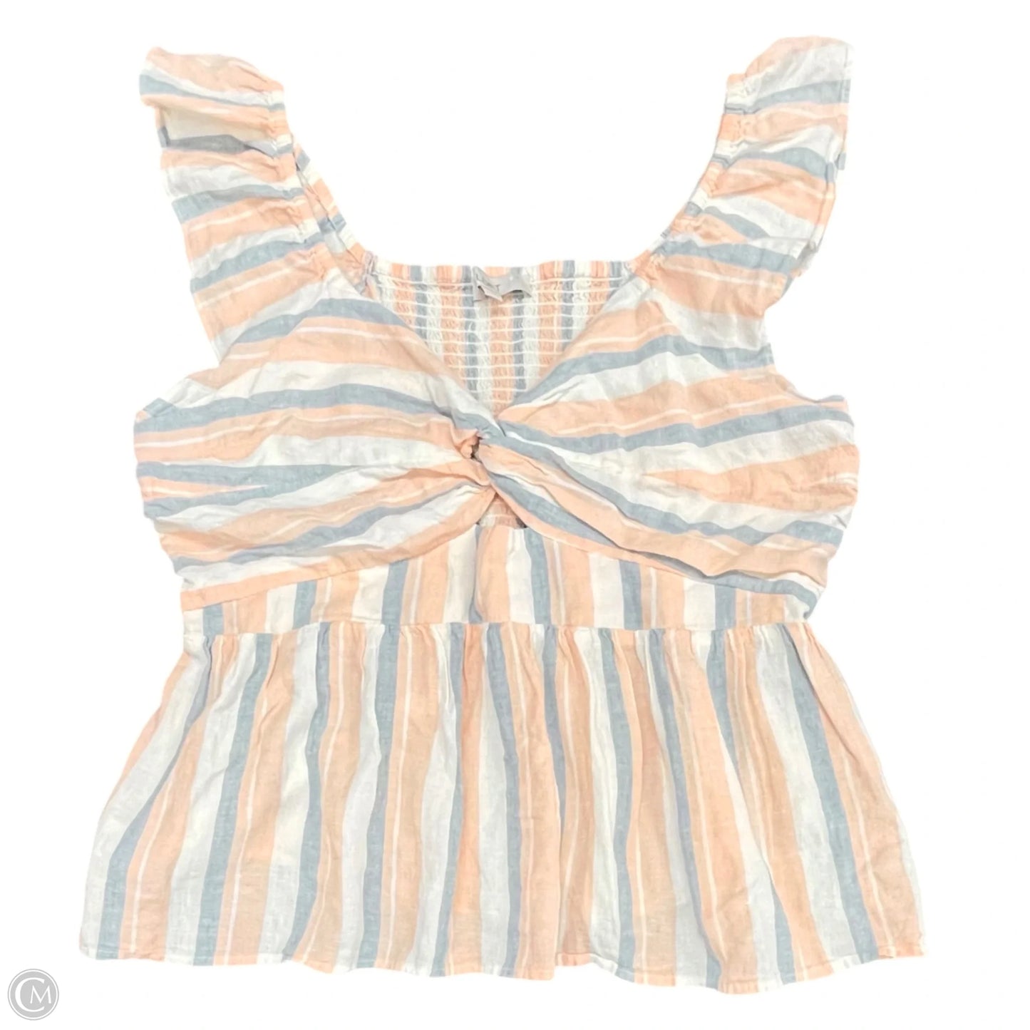 Top Sleeveless By Loft In Blue & Orange, Size: L