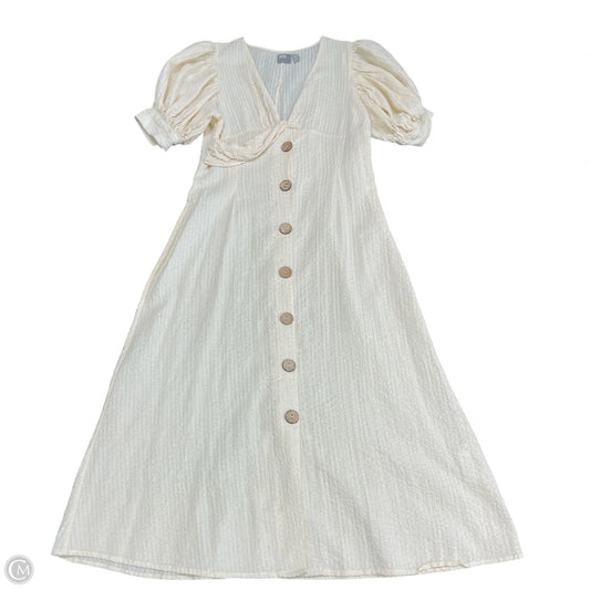 Dress Casual Midi By Asos In Cream, Size: 4
