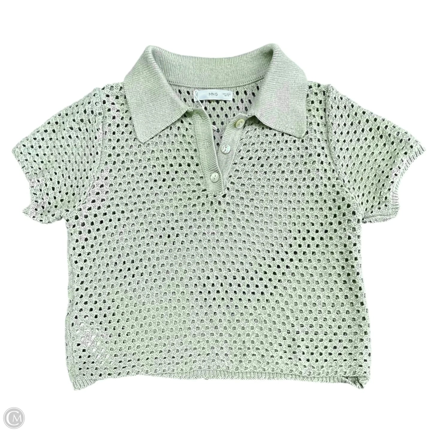 Top Short Sleeve By Mng In Green, Size: M
