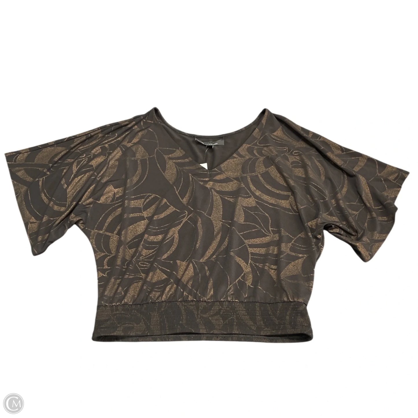 Top Short Sleeve By White House Black Market In Black & Brown, Size: S