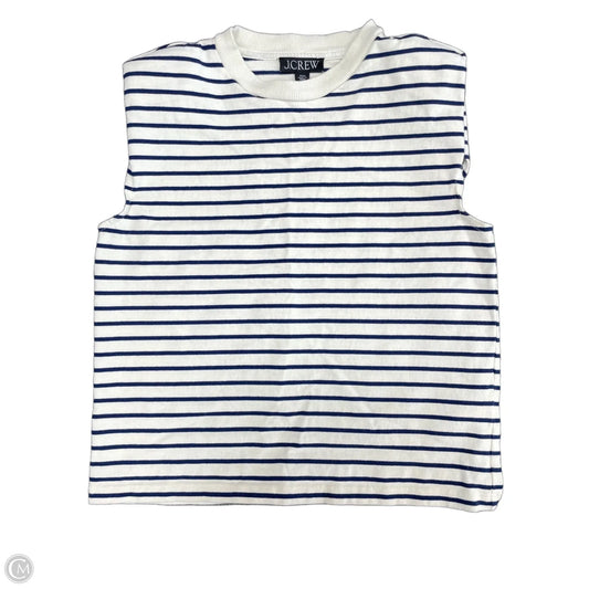 Top Sleeveless By J. Crew In Blue & White, Size: Xxs