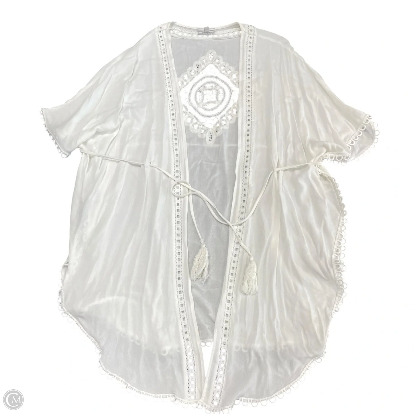 Kimono By Clothes Mentor In White, Size: L