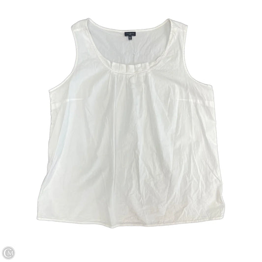 Top Sleeveless By Talbots In White, Size: 18