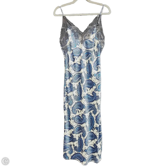 Dress Casual Midi By Express In Blue & White, Size: M