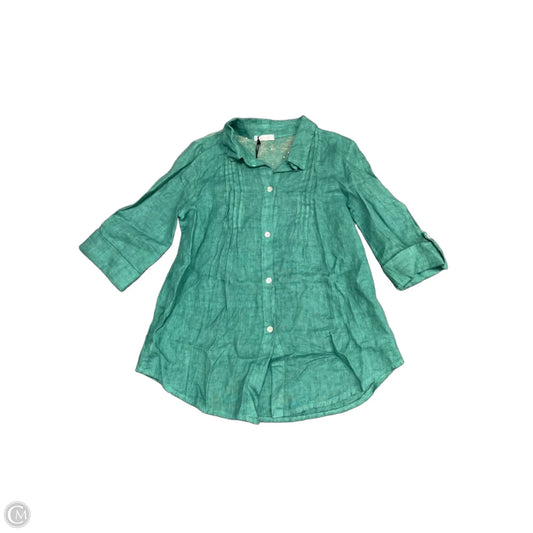 Top Long Sleeve By Cmc In Green, Size: S