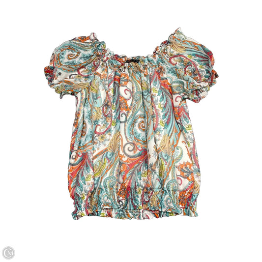 Blouse Designer By Lafayette 148 In Multi-colored, Size: 12