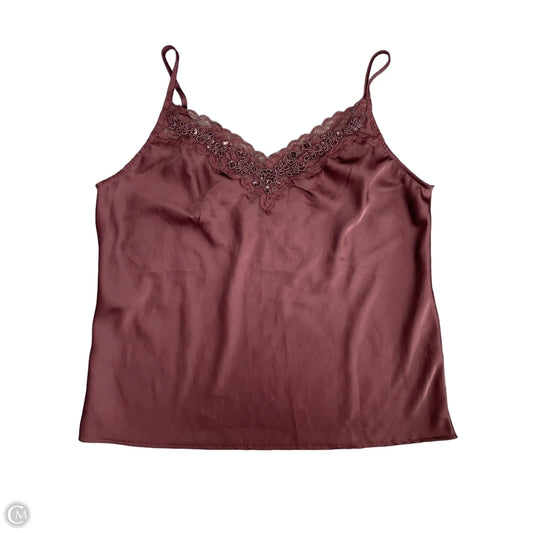 Top Sleeveless By Express In Maroon, Size: Xs