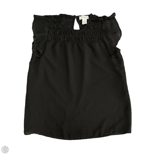 Blouse Short Sleeve By Carmen By Carmen Marc Valvo In Black, Size: S
