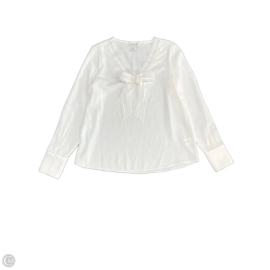Blouse Long Sleeve By Rachel Zoe In White, Size: S