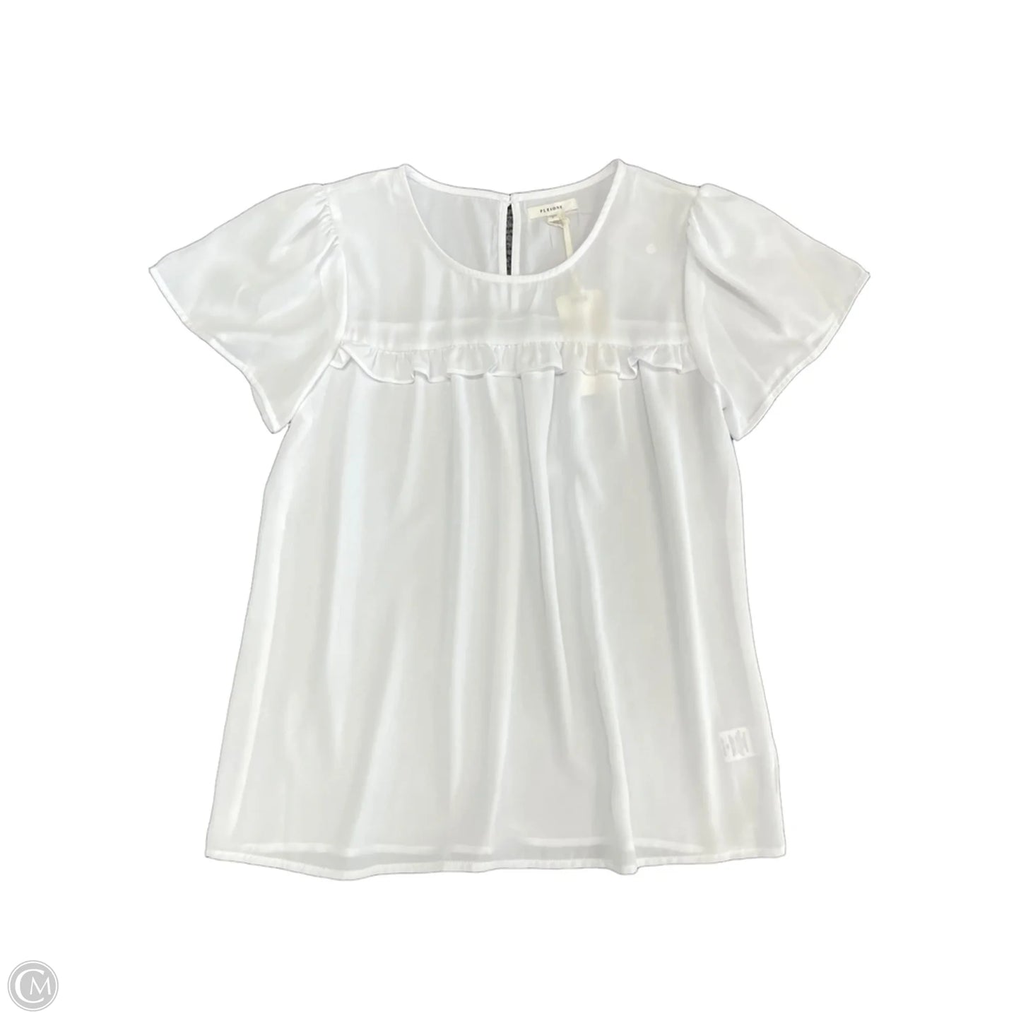 Top Short Sleeve By Pleione In White, Size: S