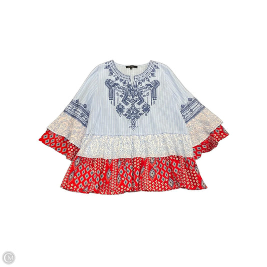 Top 3/4 Sleeve By Calessa In Multi-colored, Size: Lp