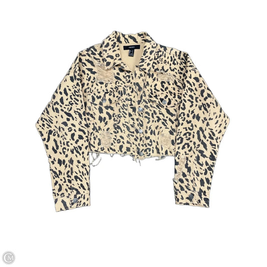 Jacket Denim By Forever 21 In Animal Print, Size: S