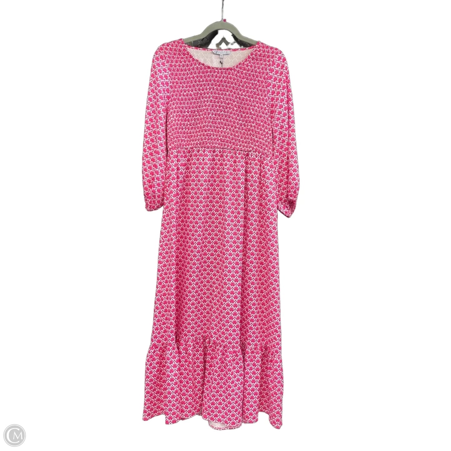 Dress Casual Maxi By Clothes Mentor In Pink & White, Size: S