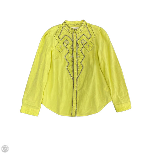 Top Long Sleeve By Anthropologie In Yellow, Size: S