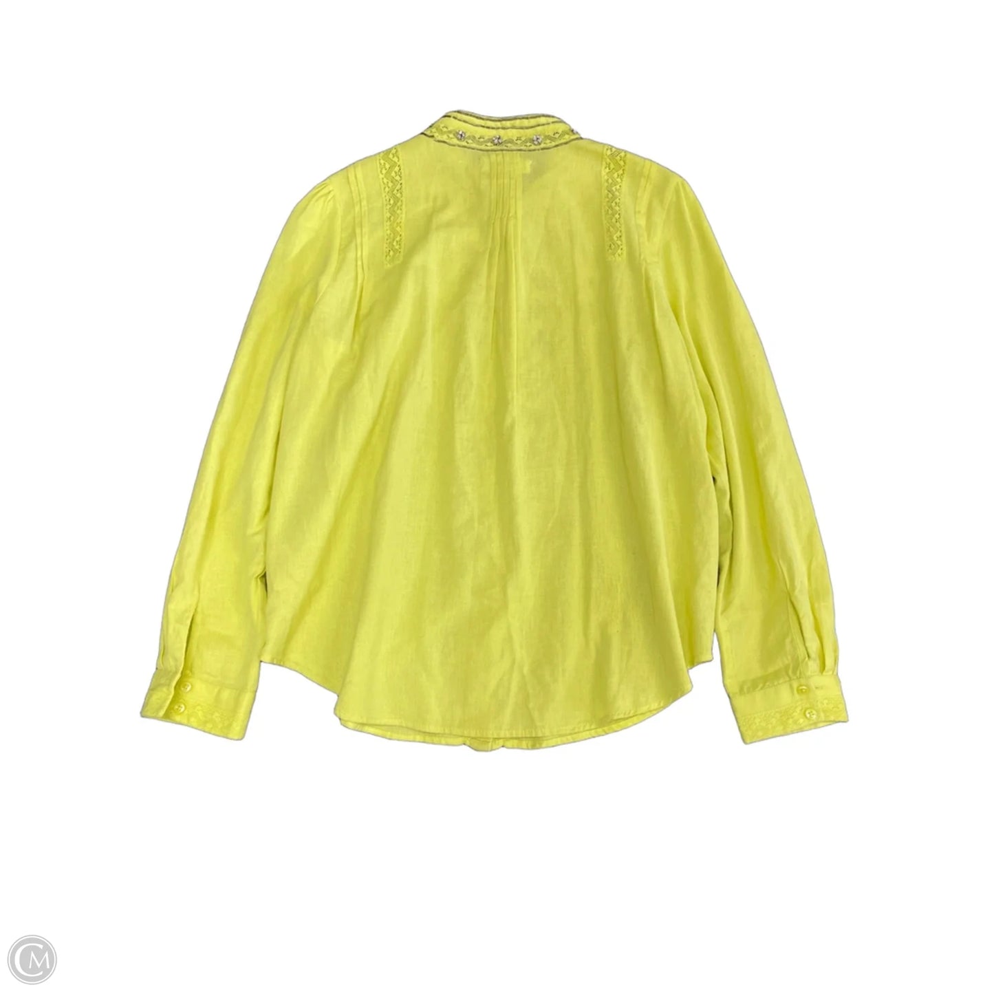 Top Long Sleeve By Anthropologie In Yellow, Size: S