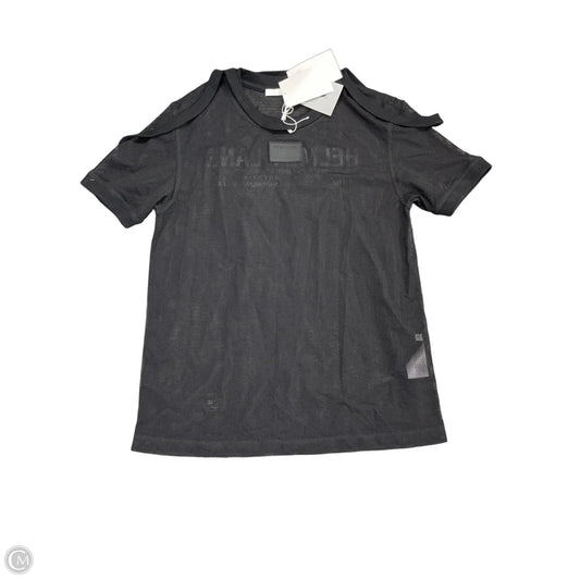 Top Short Sleeve By Helmut Lang In Black, Size: M