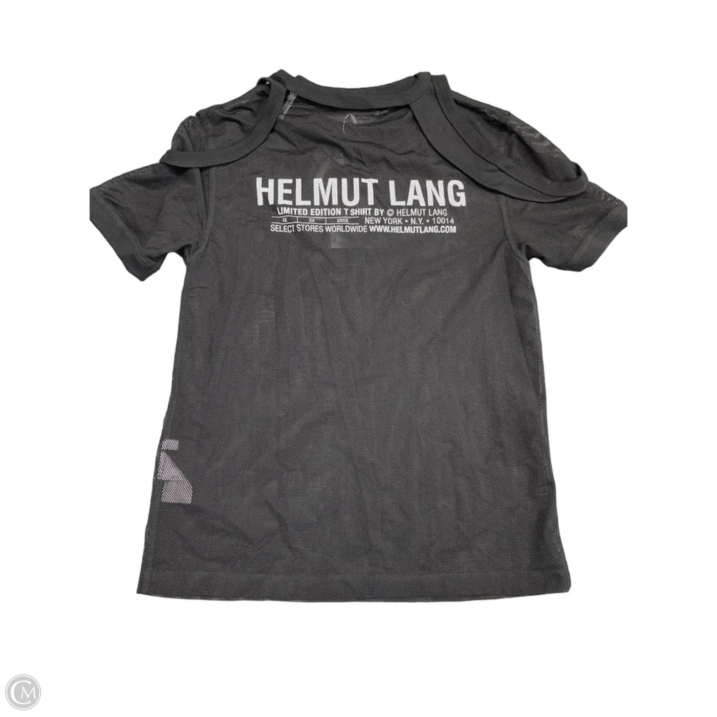Top Short Sleeve By Helmut Lang In Black, Size: M