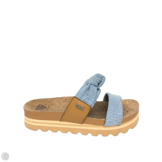 Sandals Heels Platform By Reef In Blue, Size: 9