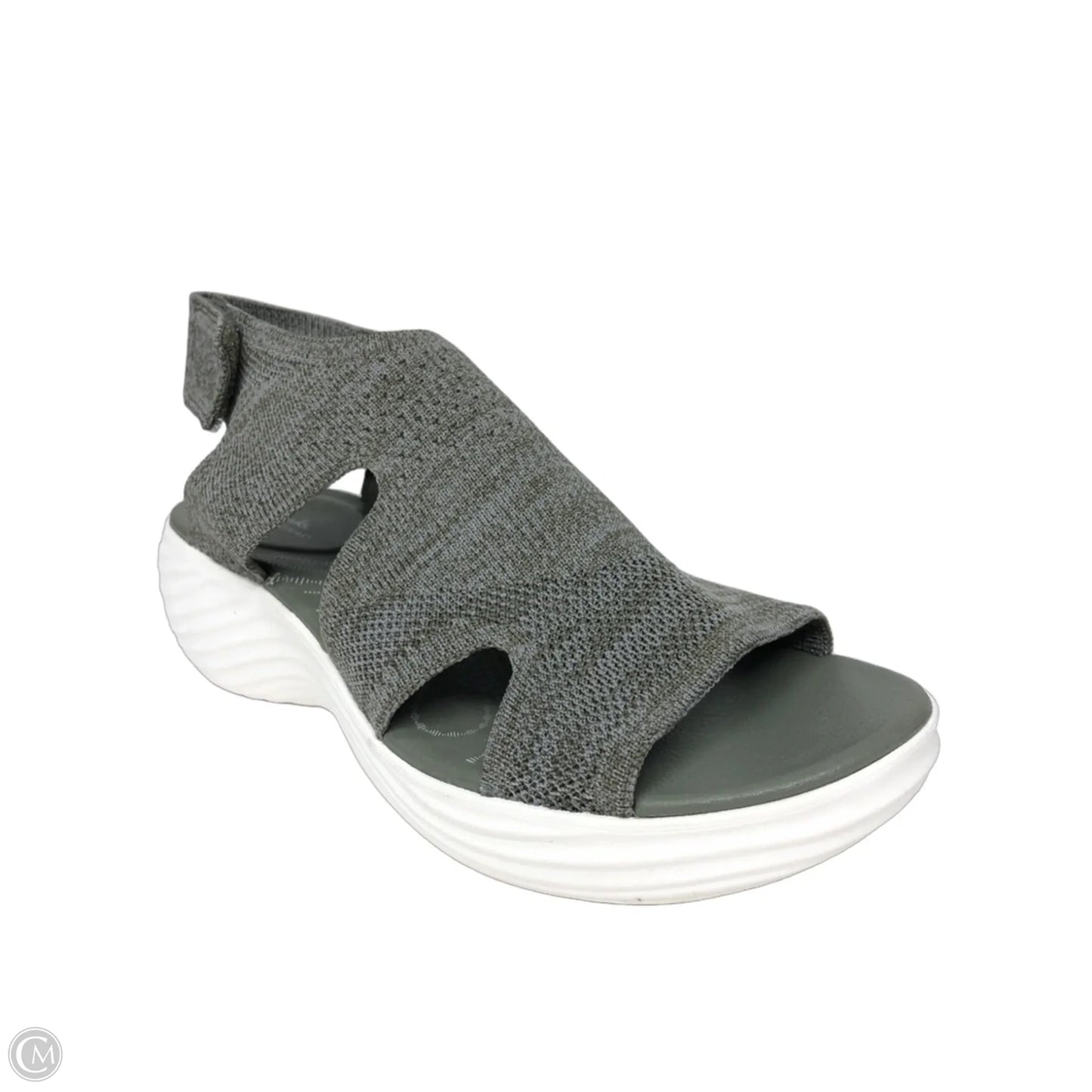 Sandals Heels Wedge By Clarks In Green, Size: 9.5
