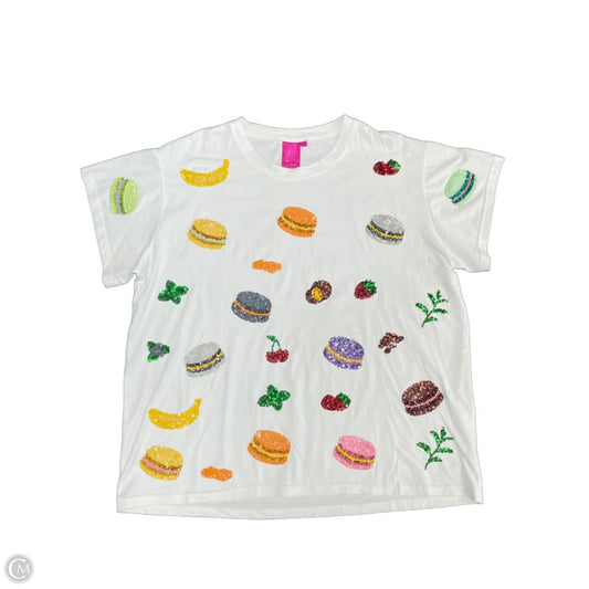 Top Short Sleeve By Cmb In White, Size: Xl