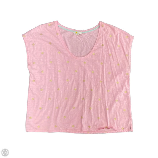Top Short Sleeve By Boden In Pink, Size: Xl