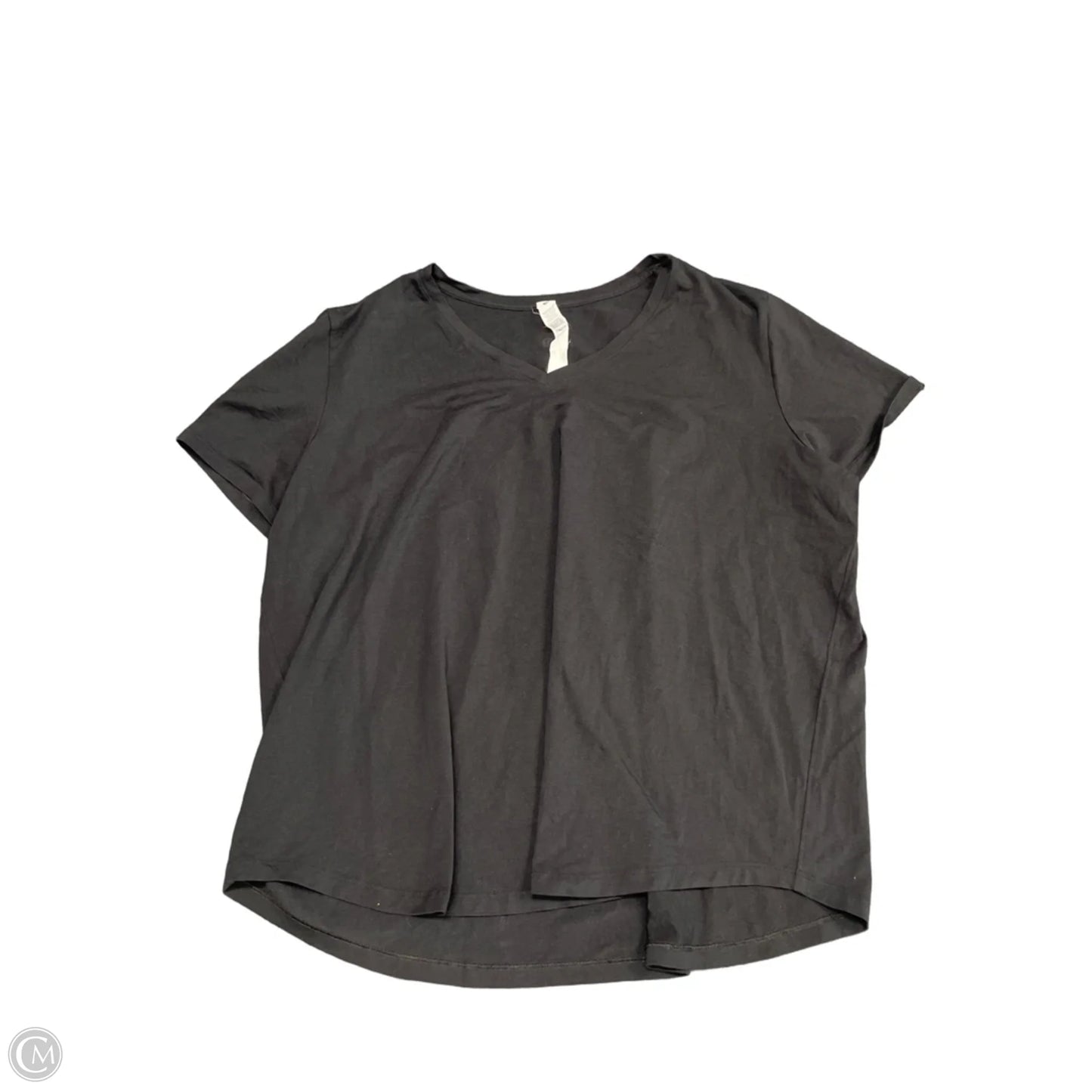 Athletic Top Short Sleeve By Lululemon In Black, Size: 20
