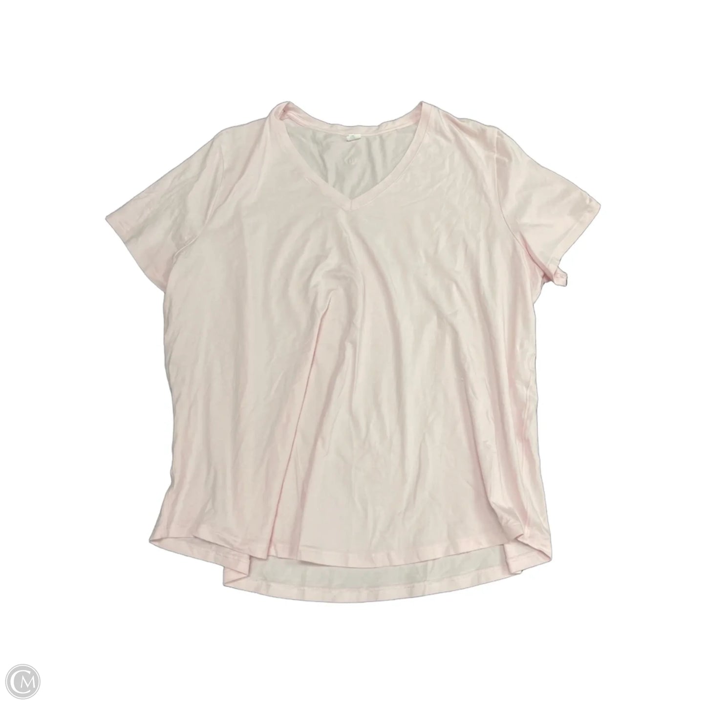 Athletic Top Short Sleeve By Lululemon In Pink, Size: 20