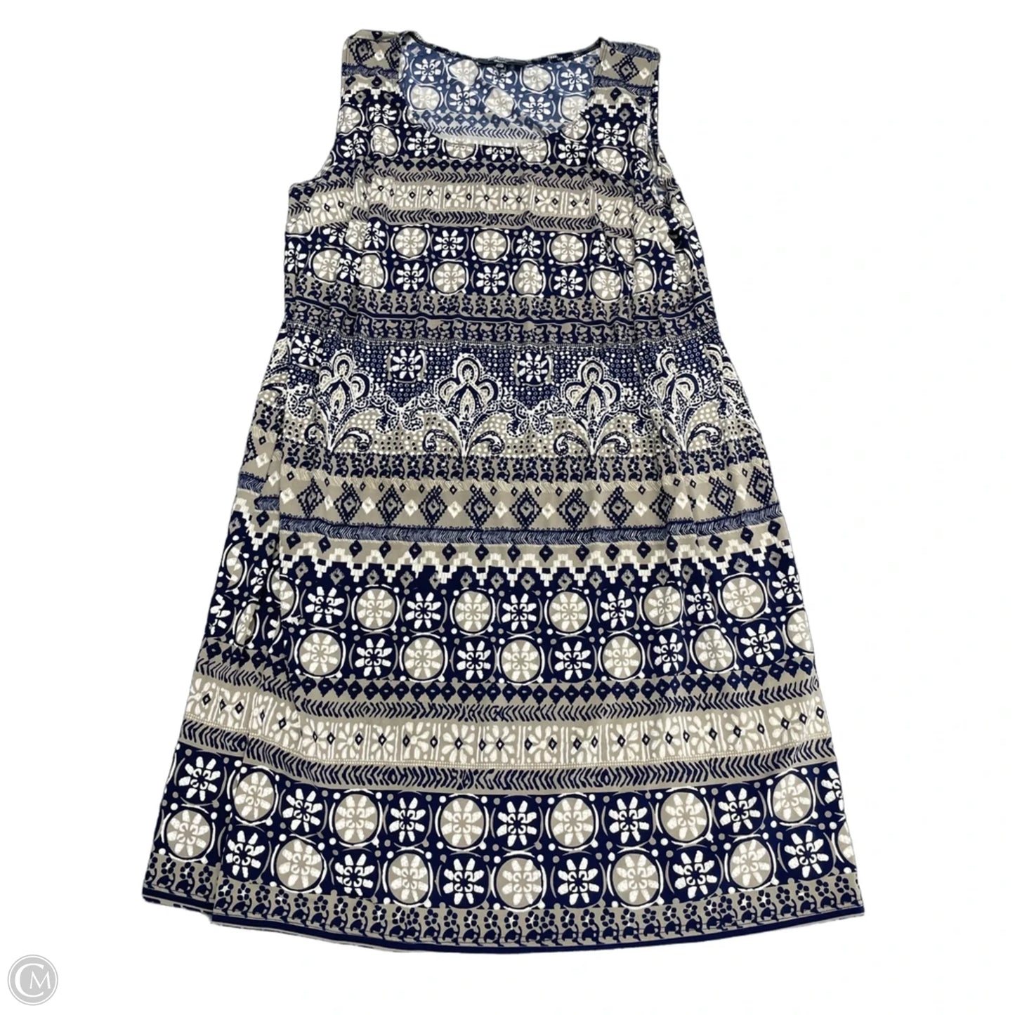 Dress Casual Short By R And M Richards In Blue & Brown, Size: 20