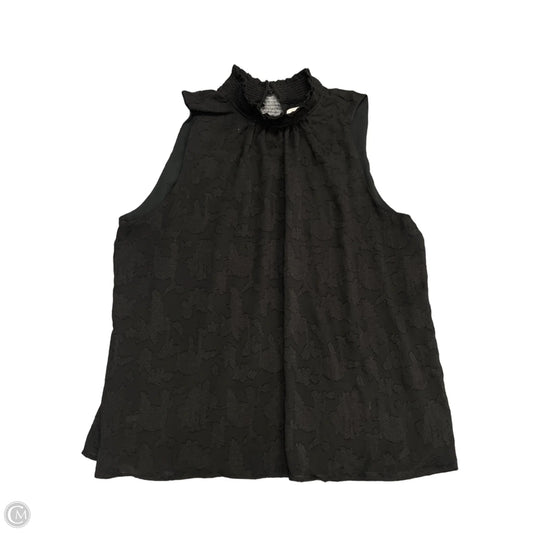 Blouse Sleeveless By Loft In Black, Size: Xl