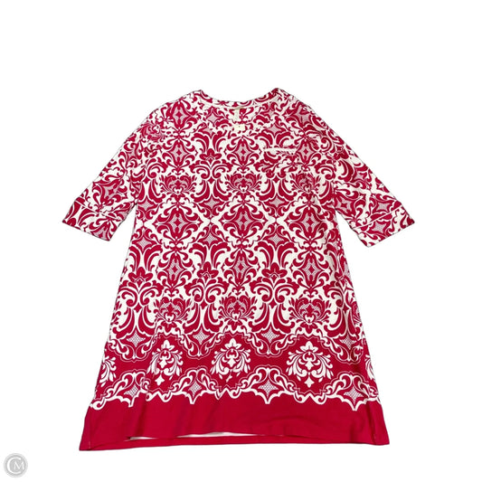 Dress Casual Short By Soma In Red & White, Size: L