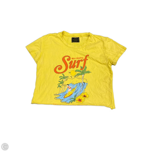 Top Short Sleeve Basic By Clothes Mentor In Yellow, Size: S