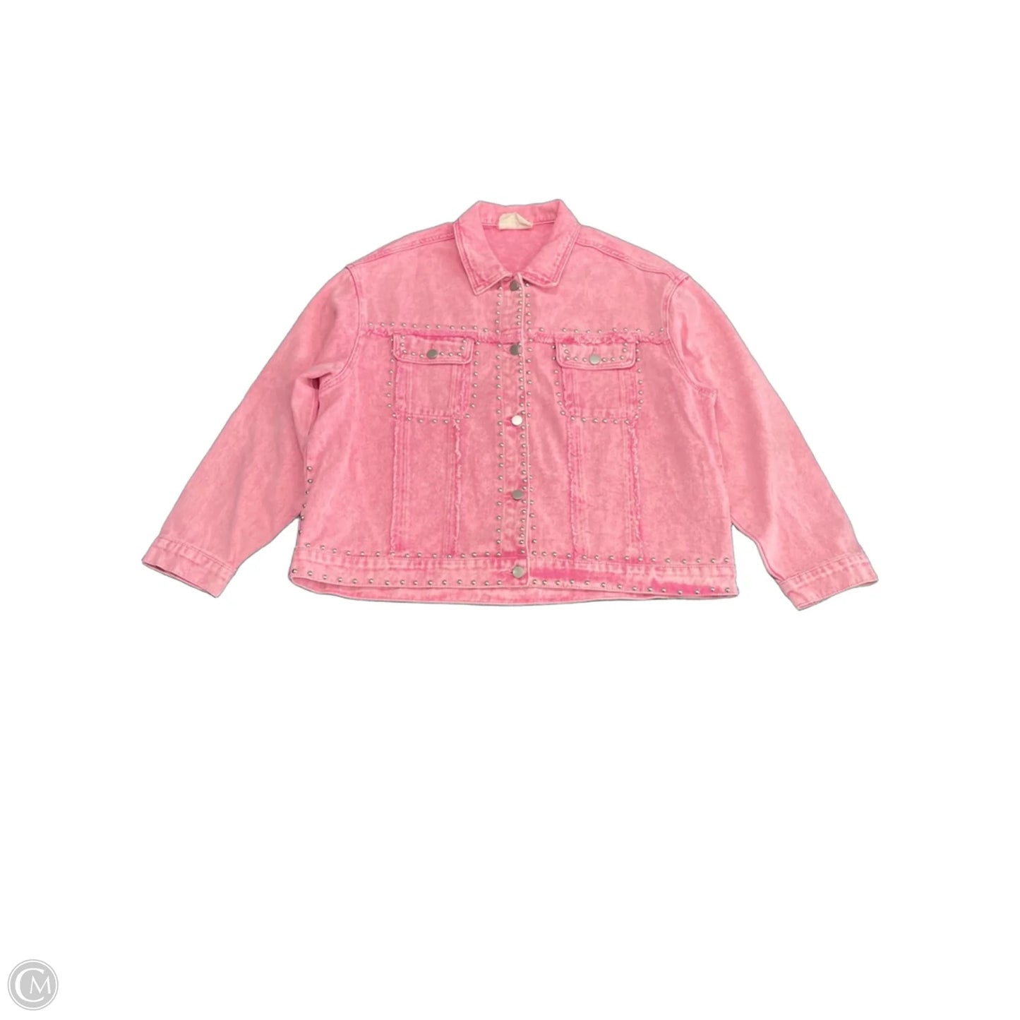 Jacket Denim By Savanna Jane In Pink, Size: 1x