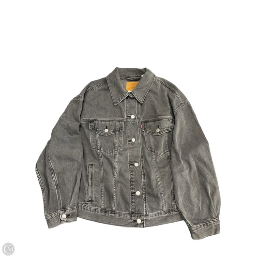 Jacket Denim By Levis In Grey Denim, Size: 1x