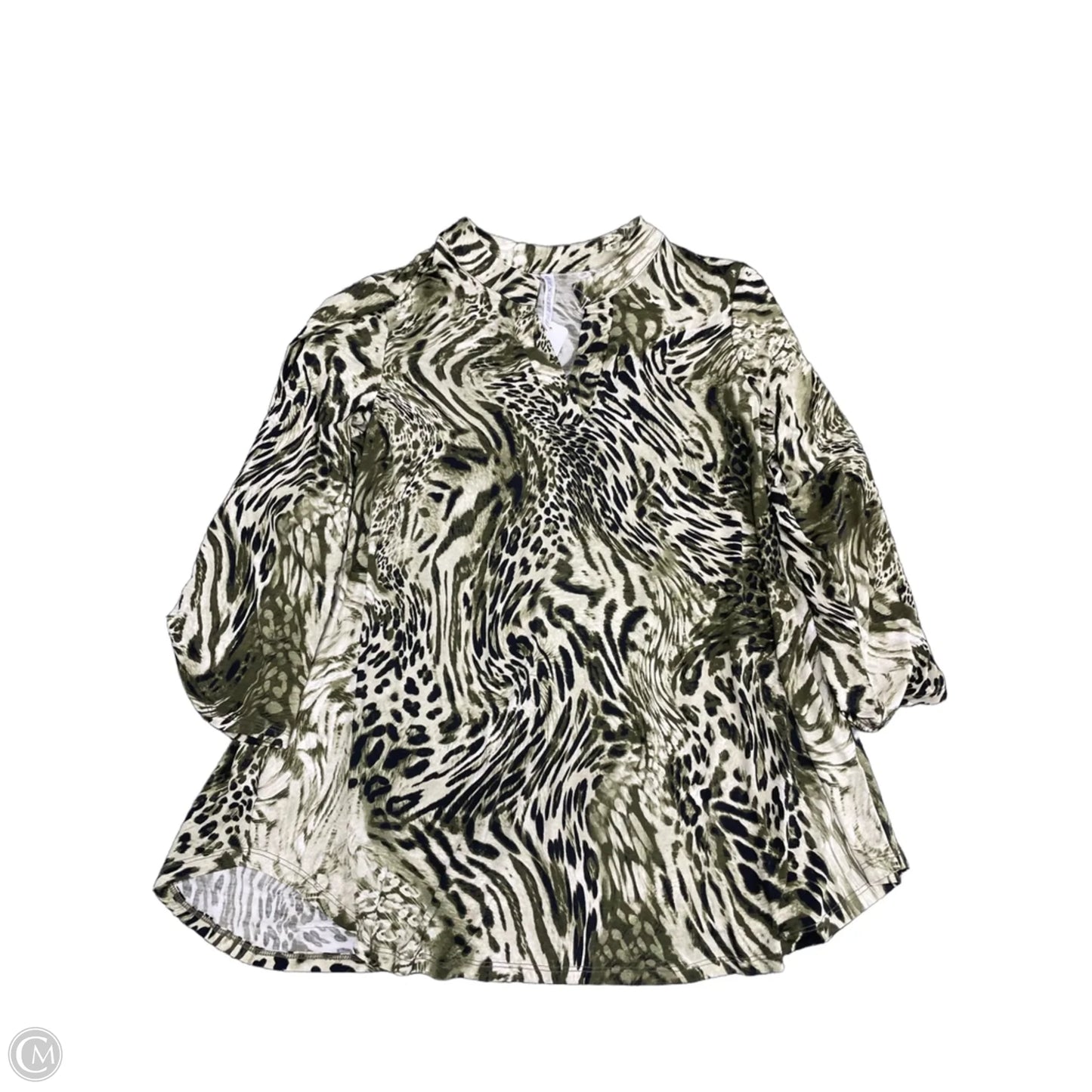 Top Long Sleeve By Dear Scarlett In Green, Size: L