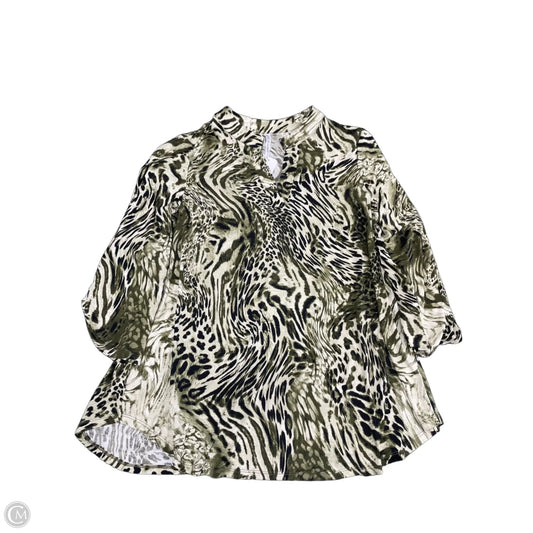 Top Long Sleeve By Dear Scarlett In Green, Size: L